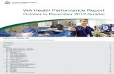 WA Health Performance Report