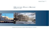 MONETARY POLICY REPORT