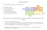 Business Growth and Measurement of Size