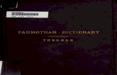 Dictionary of Paumotuan