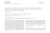 Statistical Downscaling of Precipitation and Temperature for the Upper Tiber Basin in Central Italy