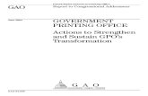Government Printing Office: Actions to strengthen and sustain GPO's transformation (GAO-04-830)