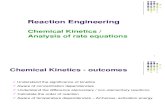 Week 2. Chemical Kinetics Analysis of Rate Equation