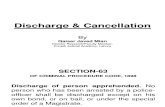 Discharge and Cancellation
