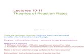 Lectures 10-11 Theories of Reaction Rates