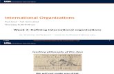Defining International Organizations