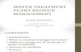 Water Treatment Plant Residue Management Modification