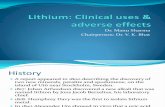 Lithium Clinical Uses & Adverse Effects