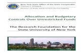 State audit of the SUNY Research Foundation, Allocation and Budgetary Controls Over Unrestricted Funds