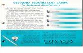 Sylvania Fluorescent Lamps for Equipment Manufacturers Brochure 1961
