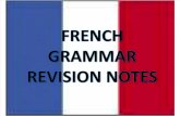 French Grammar Revision Notes