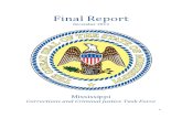 Mississippi Corrections and Criminal Justice Task Force - Final Report