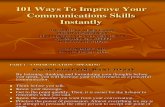 101 Ways to Improve Your Communications Skills Instantly