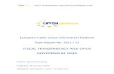 Fiscal Transparency and Open Government Data