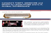 Theft by LegislCANADA’S THEFT, GENOCIDE and   DEATH by LEGISLATURE and U.N.   GLOBAL GOVERNANCE