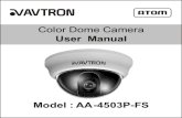 Avtron Dome CCTV Camera USer Manual Aa 4503 Fs Manual