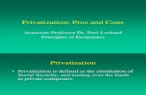 Privatization Pros and Cons