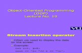 Object Oriented Programming (OOP) - CS304 Power Point Slides Lecture 19