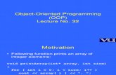 Object Oriented Programming (OOP) - CS304 Power Point Slides Lecture 32