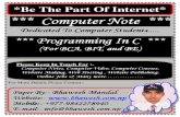 Programming in C for BCA BIT BE