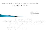 CELLULAR LIGHT WEIGHT CONCRETE PRESENTATION