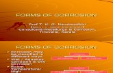 Different forms of corrosion