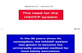 The Need for HACCP (b)