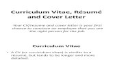 Curriculum Vitae, Résumé and Cover Letter.pptx