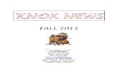 Knox Fall newsletter 2013