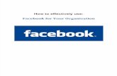 How To Effectively Use FaceBook For Your Organisation.pdf