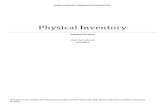 Physical Inventory Document