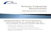 WA-DOC Prison Capacity Presentation by Wash. Secretary of Corrections Bernard Warner - October 10, 2013
