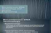Recombinant DNA Technology and Genetic Engineering