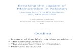 Breaking the Logjam of Malnutrition in Pakistan  Islamabad Launch October 4, 2013, Lawrence Haddad