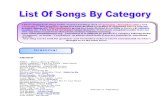 List of Songs by Category Such as Grammar Discussion Topics and Vocabulary