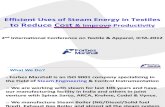 Efficient Uses of Steam Energy