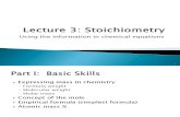 Lecture 3 Stoichiometry