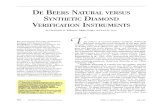 De Beers Natural Versus Synthetic Diamond Verification Instruments
