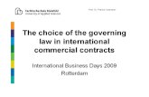 The Choice of Governing Law in international Commercial Contract