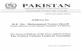 Nawaz Sharif Speech at UN