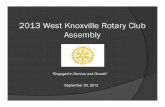 2013 West Knoxville Rotary Club Assembly