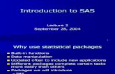 Intro to SAS - PowerPoint Presentation