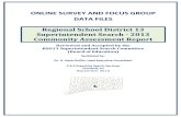 Region 13 Survey and Focus Group Data Files