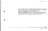 CIA - Analytic Thinking and Presentation for Intelligence - Analysis Training Handbook