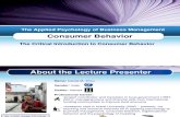 01 Consumer Behavior 2.0-The Critical Introduction to Consumer Behavior