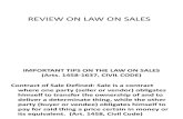 Review on Law on Sales