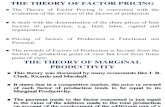 The Theory of Factor Pricing