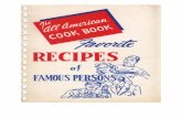 The All American Cook Book:  Favorite Recipes of Famous Persons.  1954