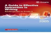 Guide Writing K 3