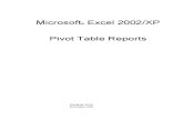 Microsoft Excel XP Pivot Tables